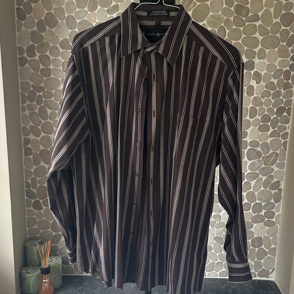 Beverly Hills Polo Club Other - Beverly Hills Polo Club Dark Brown Striped Shirt
